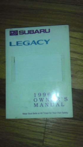 1996 subaru legacy owners manual