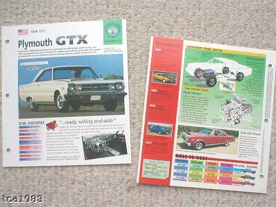 Old plymouth muscle car brochures imp collection:gtx,superbird,road runner,