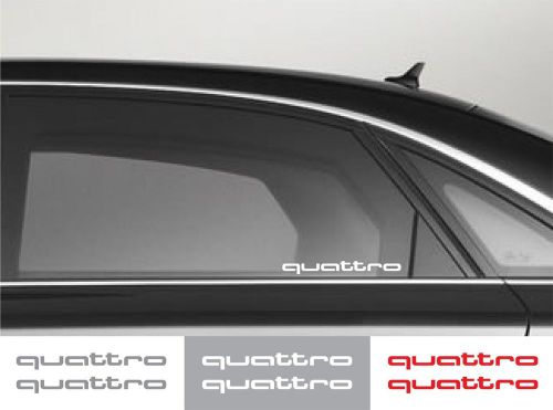 2pcs quattro window vinyl decal sticker emblem logo graphic