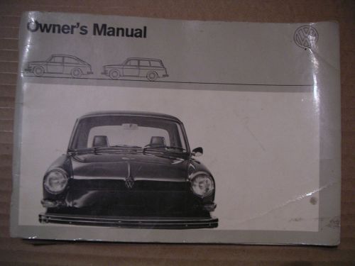 1971 volkswagen type 3 owner&#039;s manual