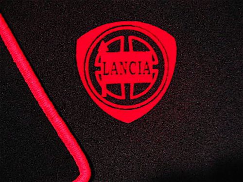Black/red vel. trunk mat for lancia fulvia coupe s1