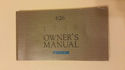 1998 mazda  626 owner&#039;s  manual