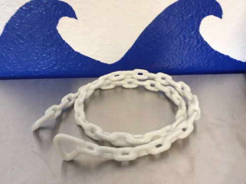 3/16" x 4' white vinyl coated galvanized anchor chain for boat marine