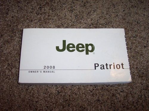 2008 jeep patriot owner user guide operator manual sport limited 2.0l 2.4l 4cyl