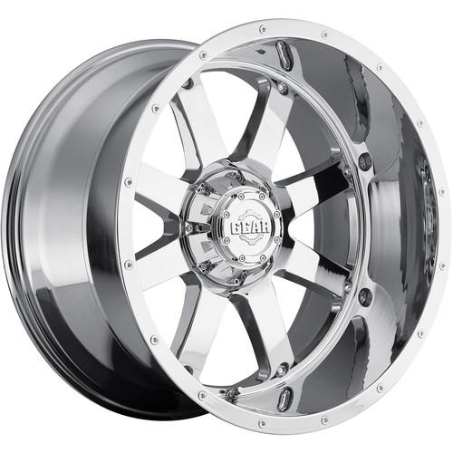 22x12 chrome gear alloy big block (726b) wheels 8x180 -44 lifted gmc yukon 2500