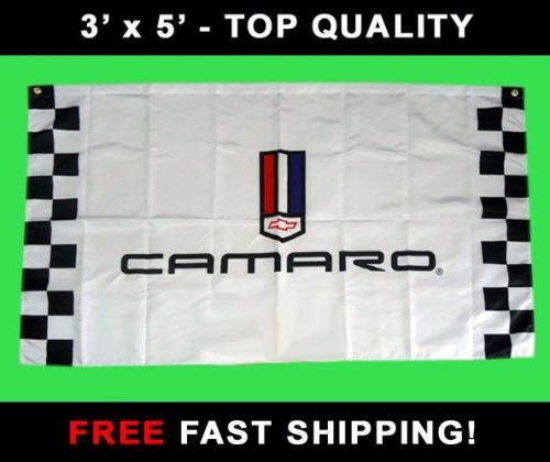 Camaro racing flag - new 3' x 5' banner - garage muscle car chevy ss z28 z1 1969