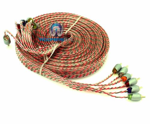 Memphis etp-21.6 21 feet 6 channel twisted audio rca jack amplifier cable wire