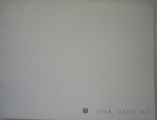 1968 cadillac sales brochure fleetwood brougham sixty special 75 limo eldorado +