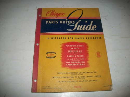 1939-1950 chryco quick reference parts catalog dodge plymouth chrysler desoto