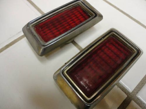 69-70 ford mustang rear side markers lights w/ bezels 2 sets -lamps,front,cougar