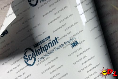 3m scotchprint gloss white wrap film 24&#034;x48&#034; 8sq ft.