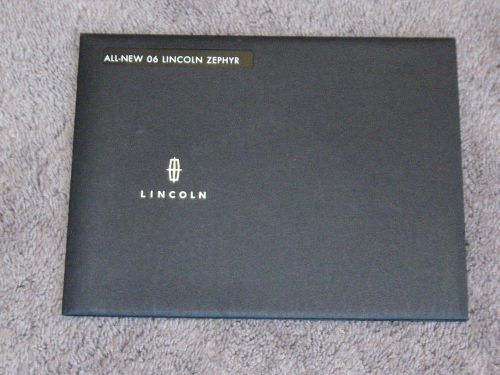 2006 lincoln zephyr portfolio sales brochure dealer oem color palette