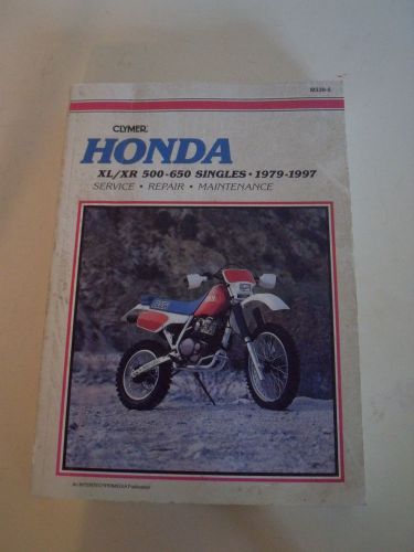 Clymer 1979-1997 honda xl / xr 500-650 singles  service repair manual