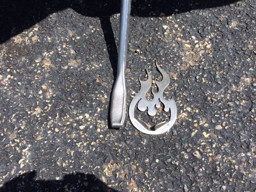 13 ga stainless steel flame kickstand pad for bike or motorcycle