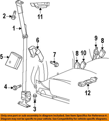 Mopar oem 5135197aa front seat belts-extension