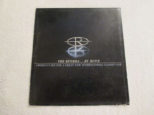 1963 buick riviera dealer sales brochure