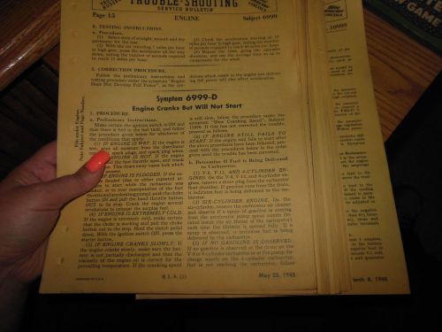 24 ford trouble-shooting service bulletins from 1945-1948