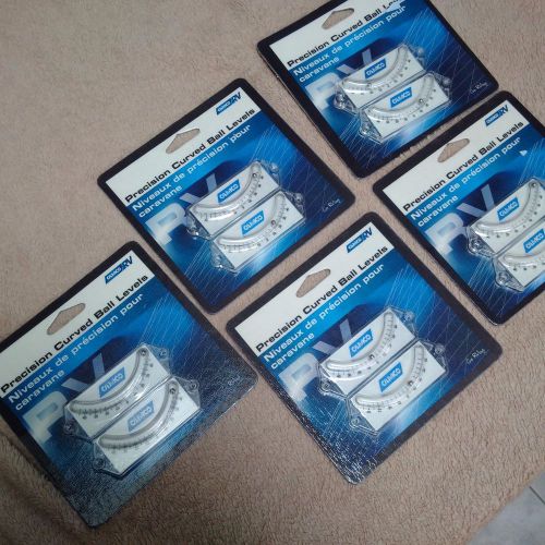 Lot of 5 precision curved ball levels - 2 pk - campers - rv's utility trailers