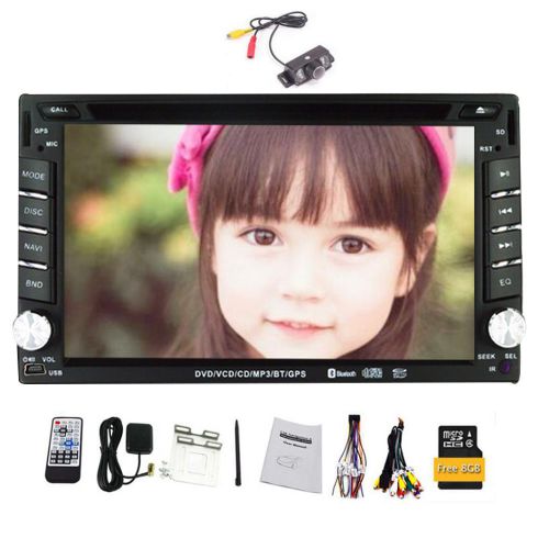 2 din 6.2 inch in dash car dvd player lcd touch screen gps sat navigation camera