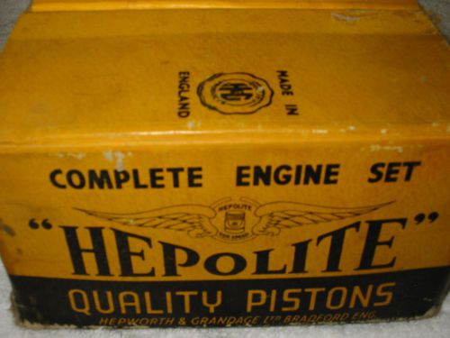 Nos set of hepolite 4 ring pistons to fit ford consul &#039;51/&#039;55 .030 over..