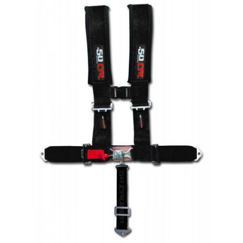 Black racing 5 point 2" safety race harness polaris utv rzr xp1000 xp900 900 800