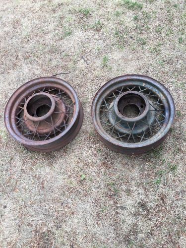 16x4  ford wire wheel pair matched 1935 hot rod wheels