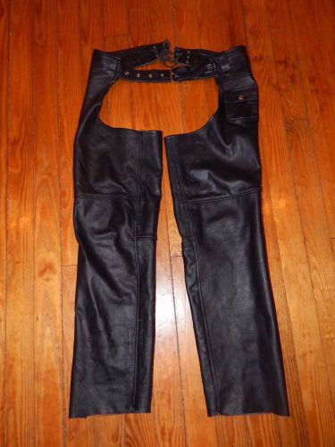 Women&#039;s leather chaps sz xxxl vance leathers, zip and button
