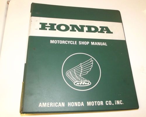 Genuine honda motorcycle shop manual green oem official binder