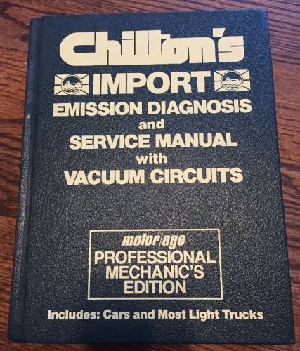 1970-1983 chilton&#039;s import service manual with emission and vacuum cars trucks