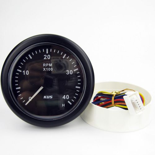 Kus marine rpm tachometer gauge wema lcd tacho hour meter 12/24v 0-4000 rpm 85mm
