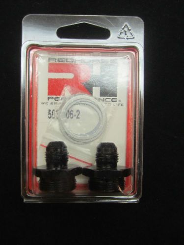 Rh performance carb fitting -06 to 7/8 x 20 holley,quick fuel black an 5030-06-2