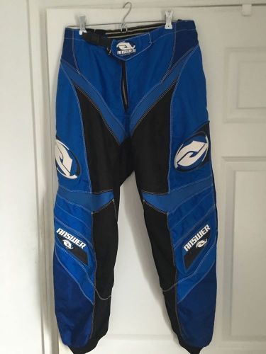 Answer® edge® racing dirt bike bmx pants  size 32 blue black