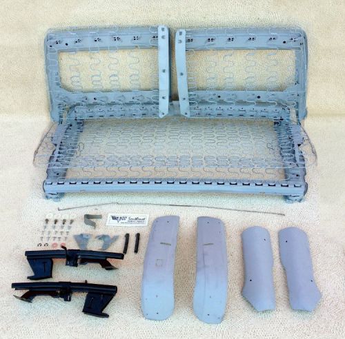 1957 57 chevy  2-door oem front bench seat w/tracks, shells, and hardware show