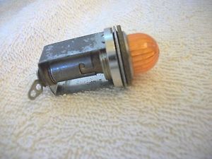 Vintage instrument panel light 1/2" striped amber beehive len