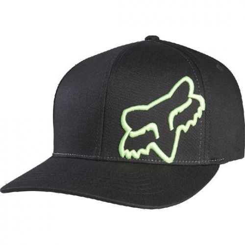 Fox flex 45 flexfit hat cap lid flex fit mens adult guys black/green s/m