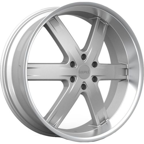24x9.5 silver kronik zero wheels 6x5.5 +25 fits chevrolet avalanche tahoe