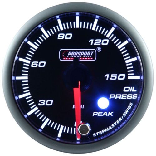Prosport 52mm premier green &amp; super white led oil pressure gauge psi