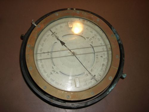 1943 lionel corporation naval compass, #634  8 1/2&#034; diameter, brass