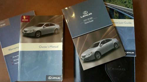 2007 lexus es 350 owners manual set