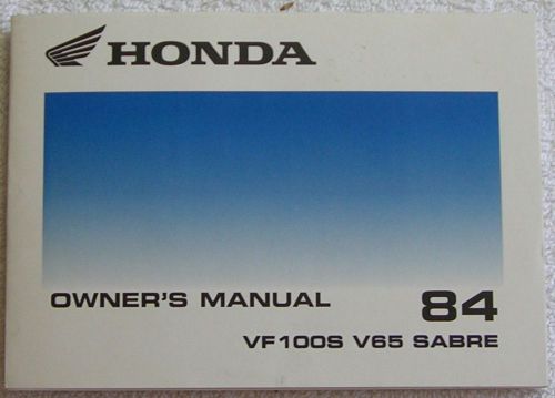 1984 honda vf1100s sabre owners manual