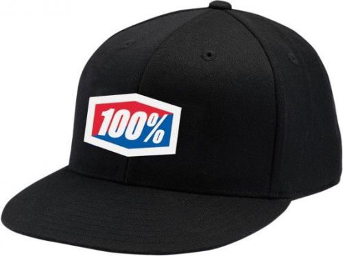 100% essential mens flexfit hat black/white