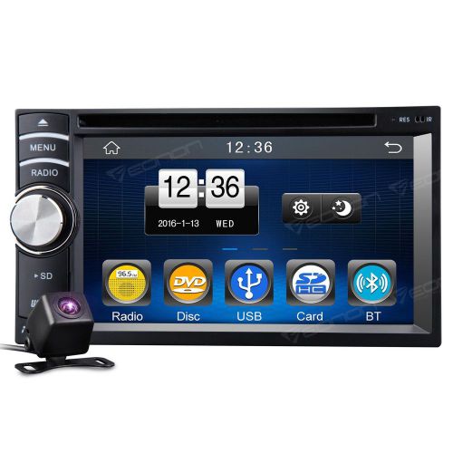 Us camera+ 2 din 6.2" dash car stereo dvd player bluetooth mp3 digital monitor a