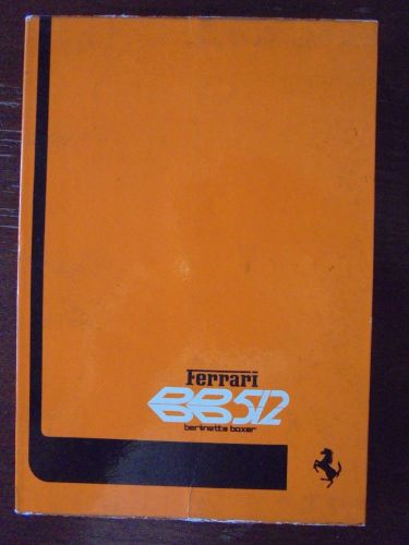 Ferrari bb512 owners manual