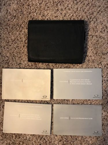 2010 infiniti ex owner&#039;s manual user guide  with leather pouch. complete set