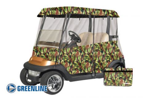 Drivable 2 passenger golf car cart cover enclosure camo