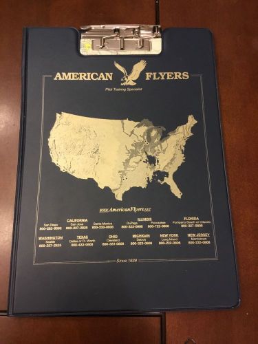 American flyers pilot training specialist blue clipboard excellent condition