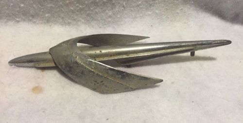 Vintage 1951 ford mercury chrome airplane rat rod hood ornament 8m-16850
