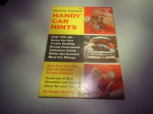 Handy car hints, motor trend&#039;s  by rodger darling  1958