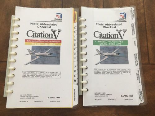 FlightSafety/Cessna Pilot Emergency/Abnormal and Normal Procedures Checklist, US $50.00, image 1