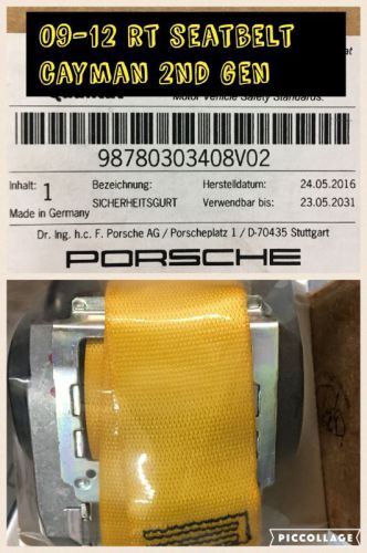 Porsche oem factory original equipment 987 yellow sport seat belt pretensioner